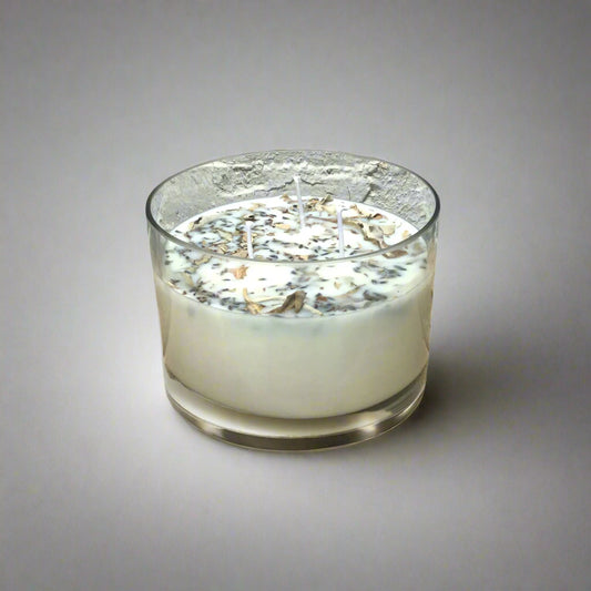 Lavender + White Sage Aromatherapy 3 Wick Large Soy Wax Candle